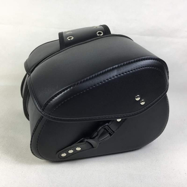 2PCS Left Right Universal PU Leather Motorcycle Saddlebag Side Tool