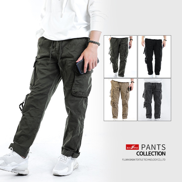 Black Pocket Cargo Trousers – Styched Fashion