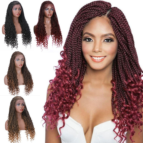 26inches Braided Wigs Lace Front Wig Full Head Twist Braiding Hair