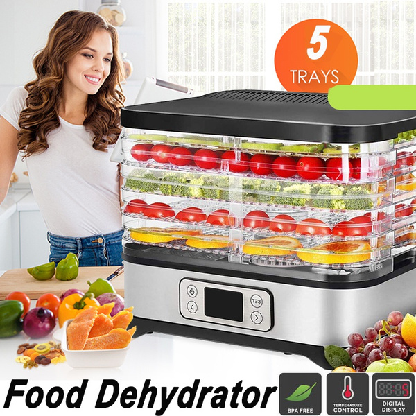 Food Dehydrator Machine Food Dryer Dehydrator For Beef Jerky, Fruits,  Vegetables, Adjustable Temperature Control Electric Food Dehydrator With 5  BPA-free Trays