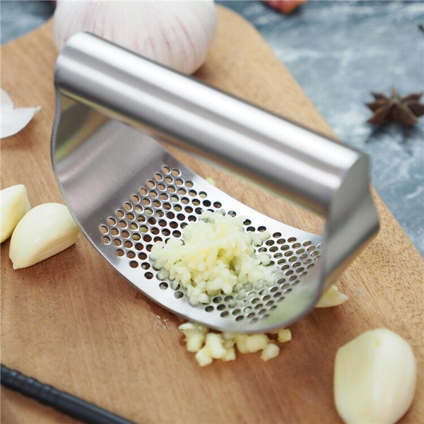 1Pc Stainless Steel Garlic Press Cooking Ginger Mincer Crusher