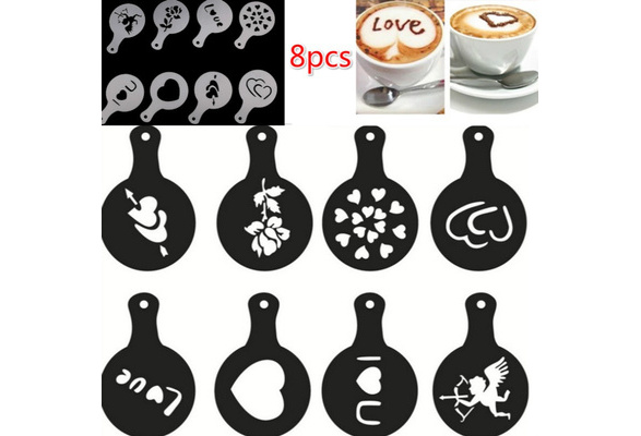 Kitchen Accessories 16Pcs/Set Fancy Kitchenware Coffee Printing Spray  Template