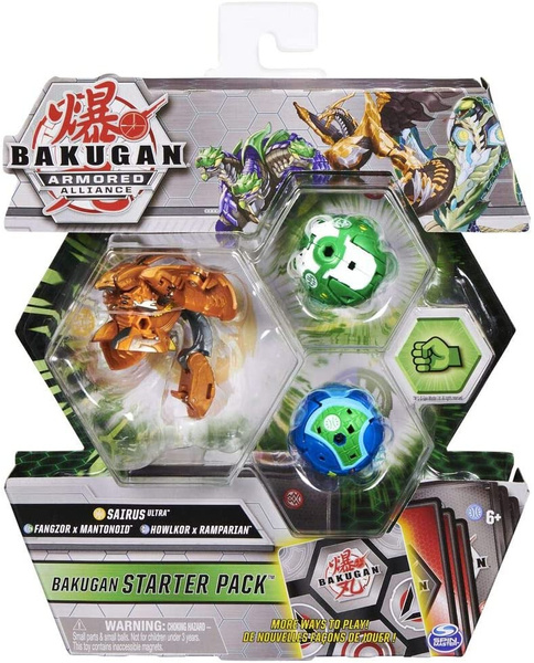 Starter Pack Bakugan Armored Alliance - Trox, Ryerazu, Cimoga - Figurines Neuves