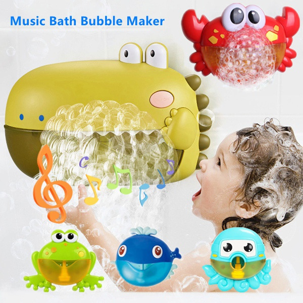 Electric Dinosaur Bubble Machine Children's Bathroom Bath Splashing  Children's Automatic Bubble Spitting Toys