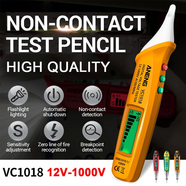 AC/DC Voltage Detector Electric Non-contact Pen Tester Continuity Battery Tester 