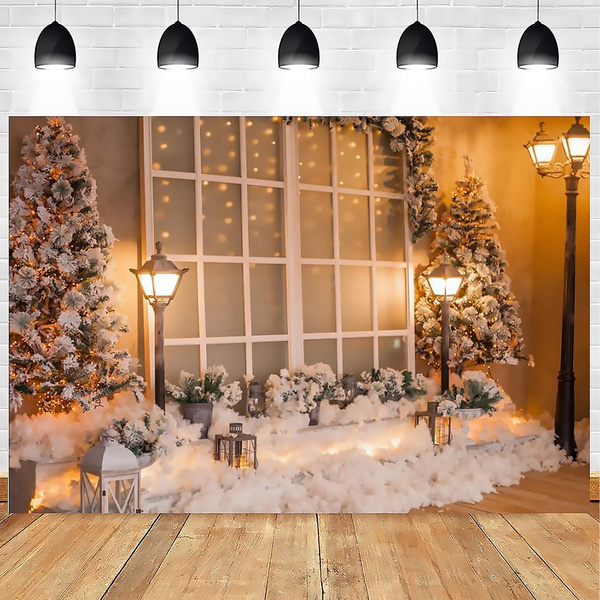 5x3ft 7x5ft Winter Scenery Background Cloth Photography Backdrop Props 