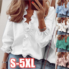 Plus Size, Tops & Blouses, ruffled, Sleeve