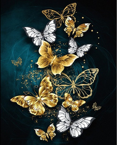 butterfly, golden, DIAMOND, Jewelry