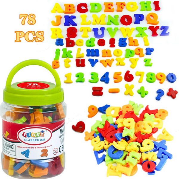 78pcs/set Magnetic Numbers Letters Alphabet Learning Toy Fridge Magnets Kids  Gift Educational Toys