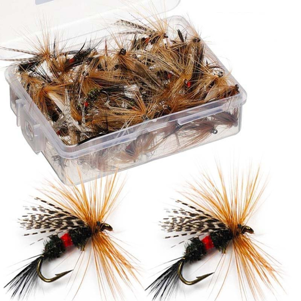 5/20/50pcs/Box Insects Flies Fly Fishing Lures Dragonfly Topwater Bait Dry  Flies Trout Artificial Crank Hook Insects Lure
