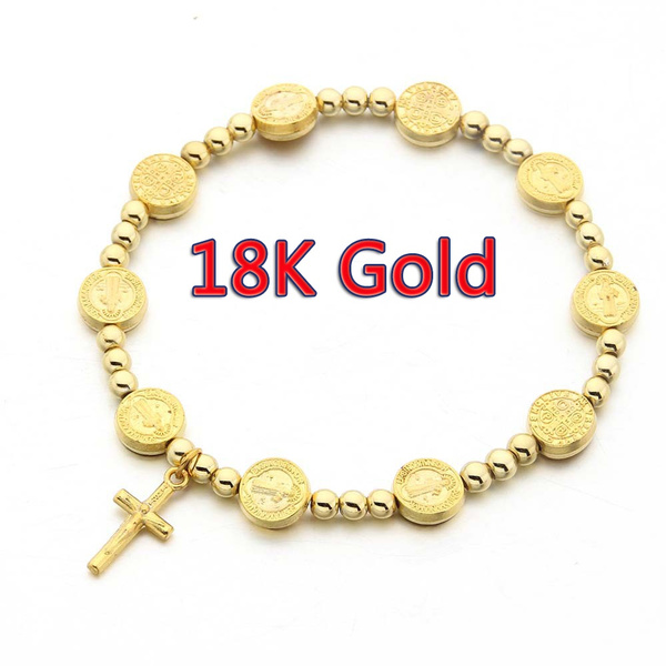 18k deals gold rosary