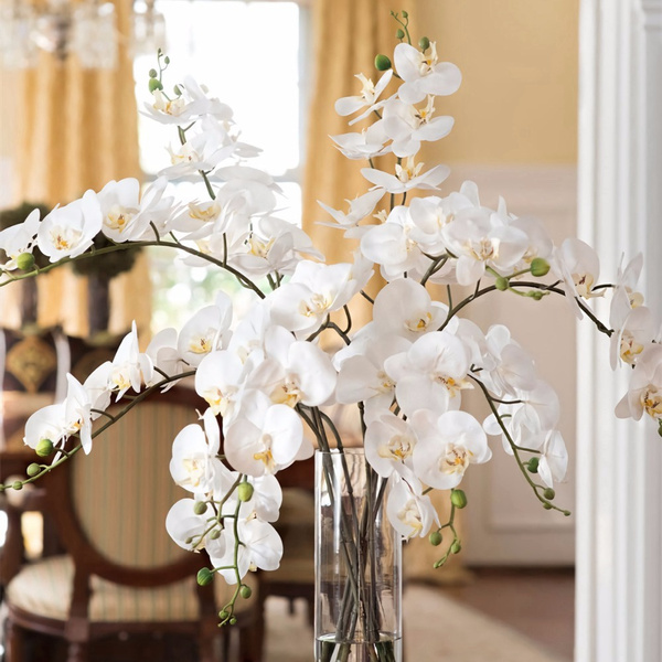 Decoration Bunch Flower Silk Artificial Fake Arrangement 1 Wedding Orchid Plant 