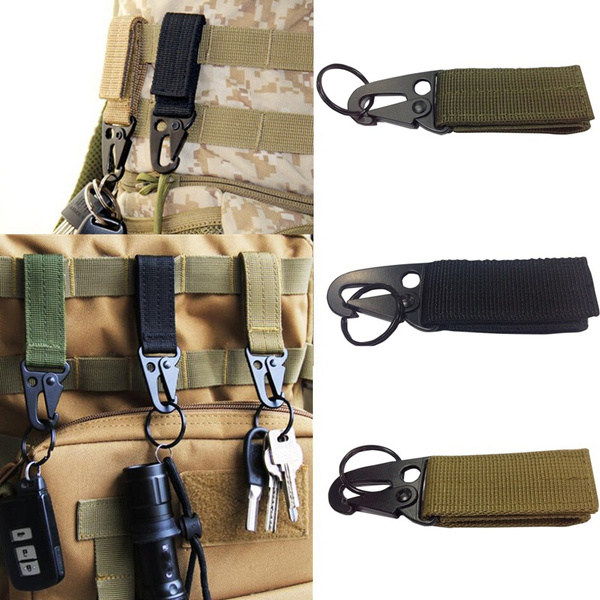 Nylon Military Key Hook Outdoor Webbing Buckle Hanging Carabiner Clip Belt Clips 