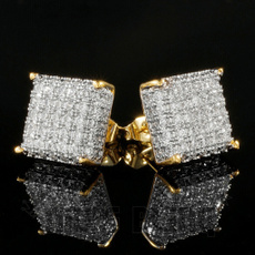 Sterling, DIAMOND, Men Earrings, Jewelry