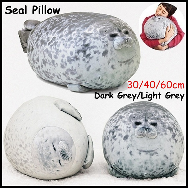 Cute Chubby Blob Seal Plush Animal Toy Ocean Pillow Pet Stuffed Doll Kids Gift