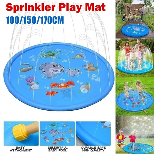 Kids Inflatable Water Spray Pad Sprinkler Mat Round Water Splash Play Pool NEW 