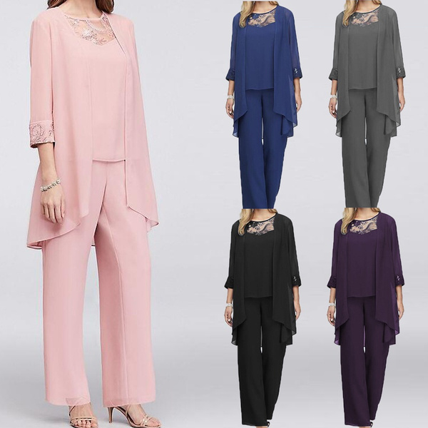 Women Chiffon Top Mother of Bride Dress 