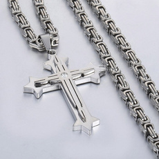 Steel, Moda, Cross necklace, Cross Pendant