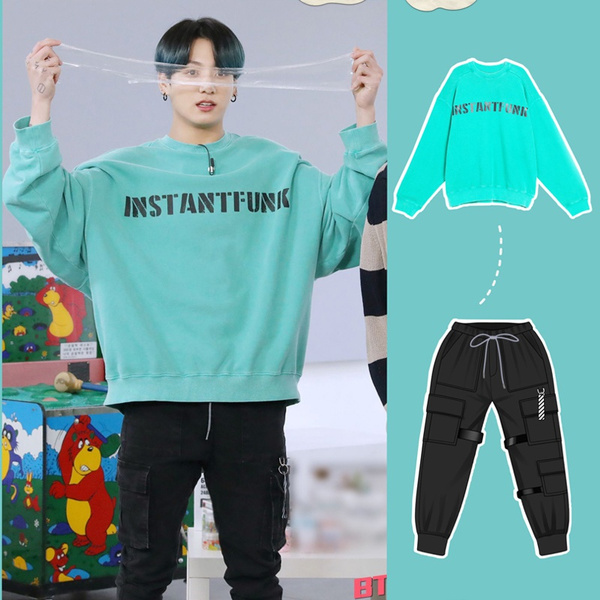 Jeon Jungkook Sweatshirt Pants Kpop Style Autumn Winter Spring Student  Sweater Teenager Korean Version Loose Coat New Thin/Thick Plus Velvet  Couple Long-sleeve Top Overalls | Wish