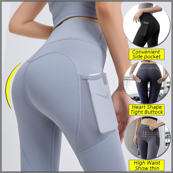 New Sexy Tight High Waisted Yoga Pants Scrunch Butt Workout Legging Sports  Women Fitness Proof Gym Sport Hip Lifting Trainning Wear with Pocket