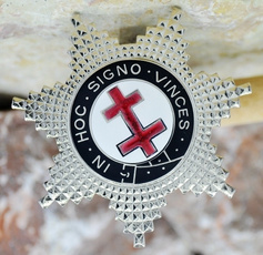 Cross, masonic, Red, Jewelry