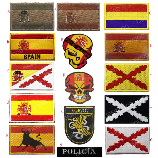 Hook Loop Patch Embroidered Spain Spanish Army G.E.O 