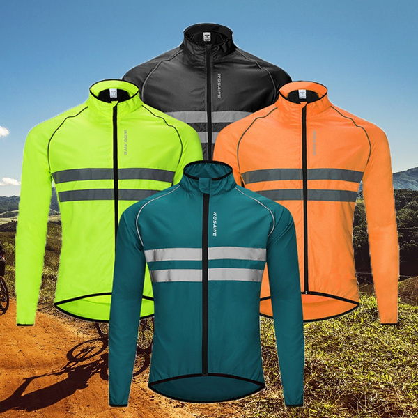 Windproof Cycling Jackets Outdoor Reflective Waterproof Breathable
