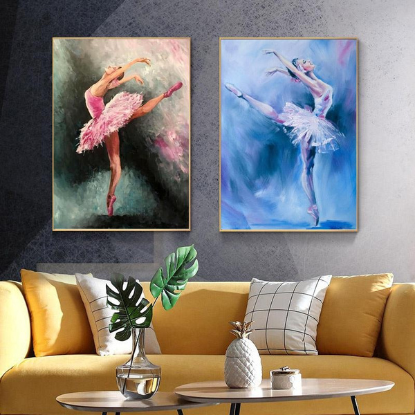 Art Wall Print Abstract oil Painting Ballet Dance Bedroom on Canvas Home Decor 