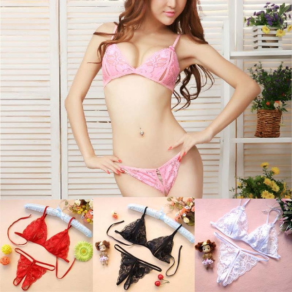 Generic Sexy Lingerie Open Bra Crotchless Underwear For Sex Lace