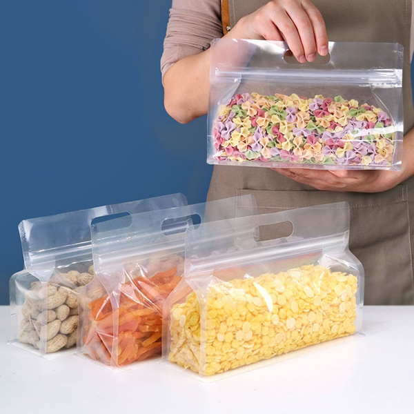 Thick Clear Ziplock Storage Bags Heavy-Duty Transparent Plastic Reusable  Poly Bag