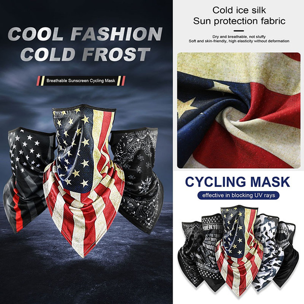 Man Women Neck Gaiter Face Mask for Cycling Outdoor Sports, Face Cover Sun  UV Protection Face Mask Neck Gaiter Scarf Bandana , Hot Summer breathing  Cycling Hiking Fishing Riding, Ice Silk Neck