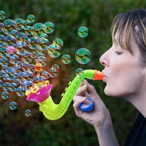 Water Blowing Toys Bubble Soap Blower Outdoor Kids Child Random Color Funny 