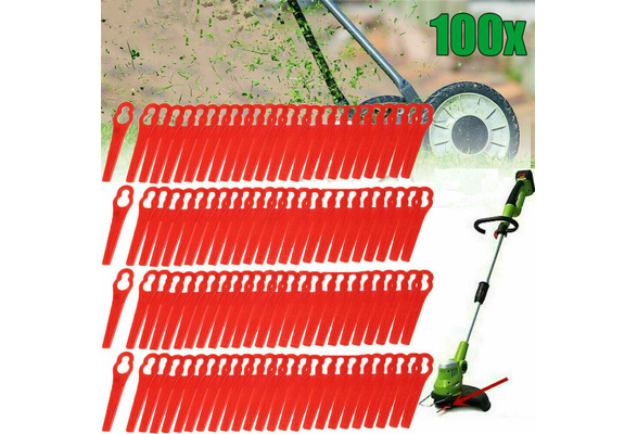 100PCS Plastic Blade Cutter Replace For Cordless Grass Garden Trimmer Strimmer
