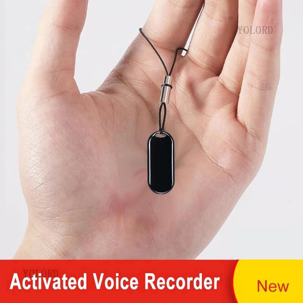 Metal Necklace HD Activated Voice Recorder Pendant Digital Audio Recorder Dictaphone MP3 Player