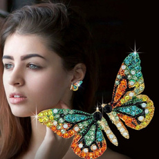 butterfly, Crystal, Fashion, hangingearclip