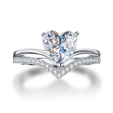 Sterling, Heart, forwomenring, wedding ring