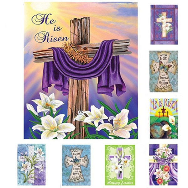 Easter Floral Cross Diamond Painting Kit