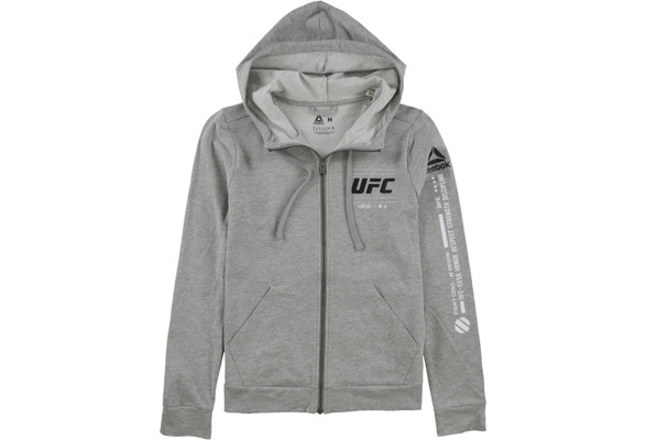 Reebok ufc best sale hoodie womens grey