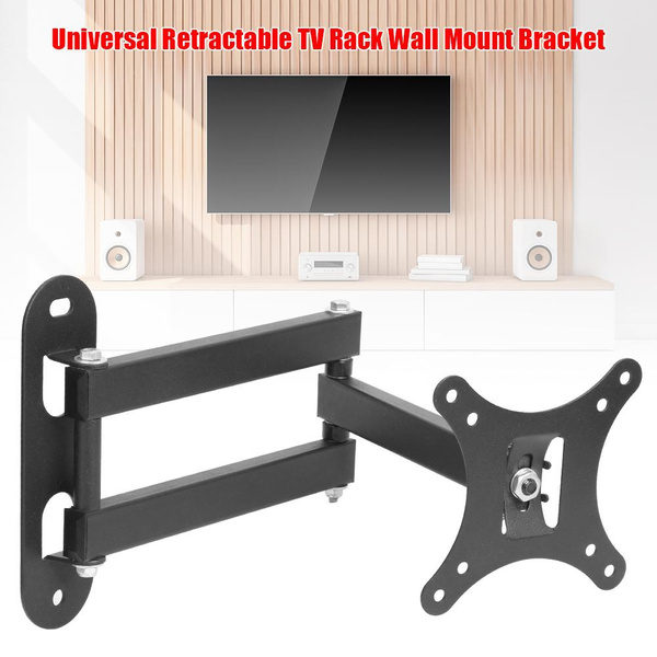 New Universal Retractable Tv Rack Wall Mount Bracket 17 To 32 Inch Lcd Monitor Stand Holder Expansion Wish - How To Put Flat Panel Tv Wall Mount