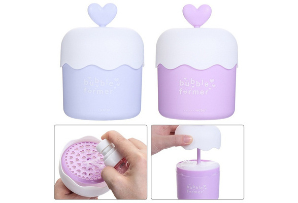 Foam Bubble Maker Cleanser Foamer Cup Facial Cleanser Foam Maker Cup Cute Skin Care Tools, Size: Code, Purple