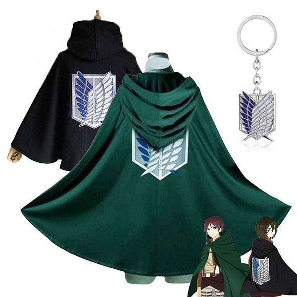 anime Attack On Titan Cloak Cape keychain Shingek No Kyojin