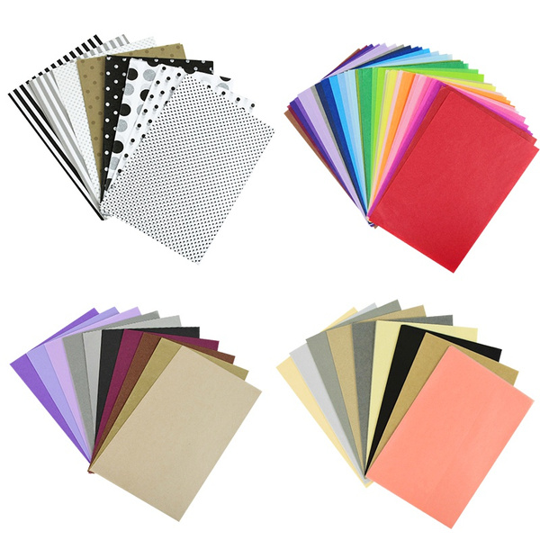 100Sheets A5 Gift Wrapping Paper Retro Multicolor Tissue Paper