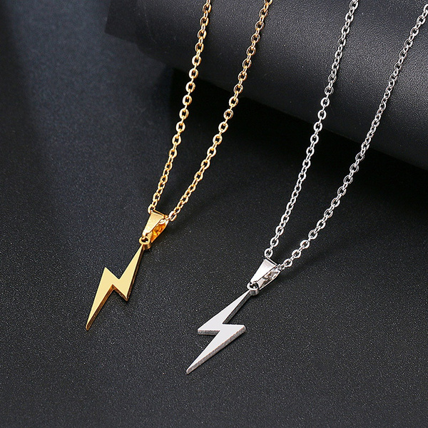 Lightning bolt deals necklace mens