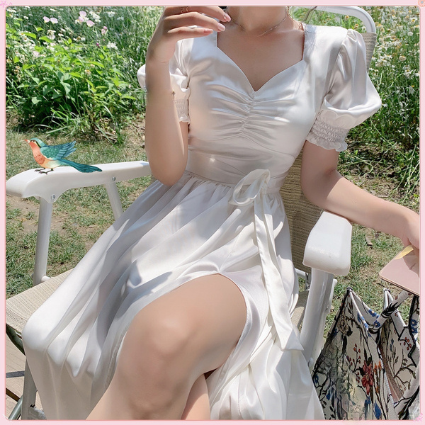 Wholesale Western style Popular Green beach suit Hawaiian long dress High  open fork dress Sexy party Club dress From m.alibaba.com