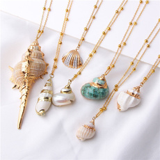 beachnecklace, Chain Necklace, Jewelry, gold