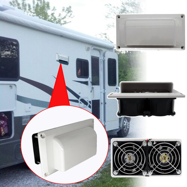 White RV Quiet 25W Inner Side Air Vent Exhaust Ventilation Blower