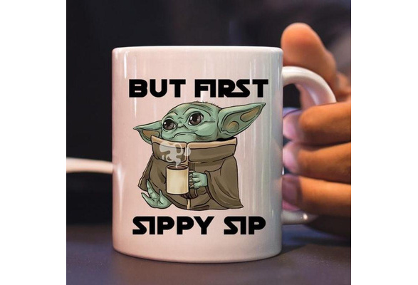 But First Sippy Sip | Baby Yoda Starbucks Mug