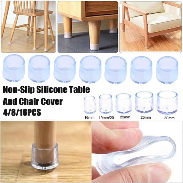 4/8/16pcs Chair Leg Silicone Caps Pad Furniture Table Feet Cover Floor Protector 