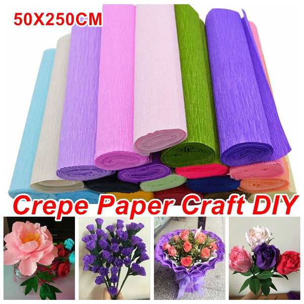 Crepe Paper Flowers Color, Paper Crinkled Crepe Origami