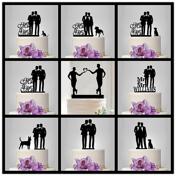 Gay Cake Topper For Wedding Mr Mr Same Sex Cake Topper Gay Silhouette Cake Topper Wish 8743